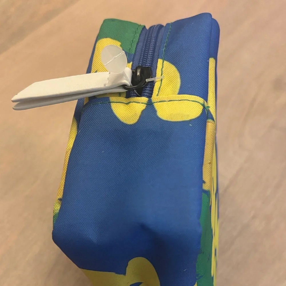 Blue and Yellow Makeup Organizer